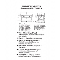 Taylors 029 Defiance Paraffin 2 Plate Cooker with Oven